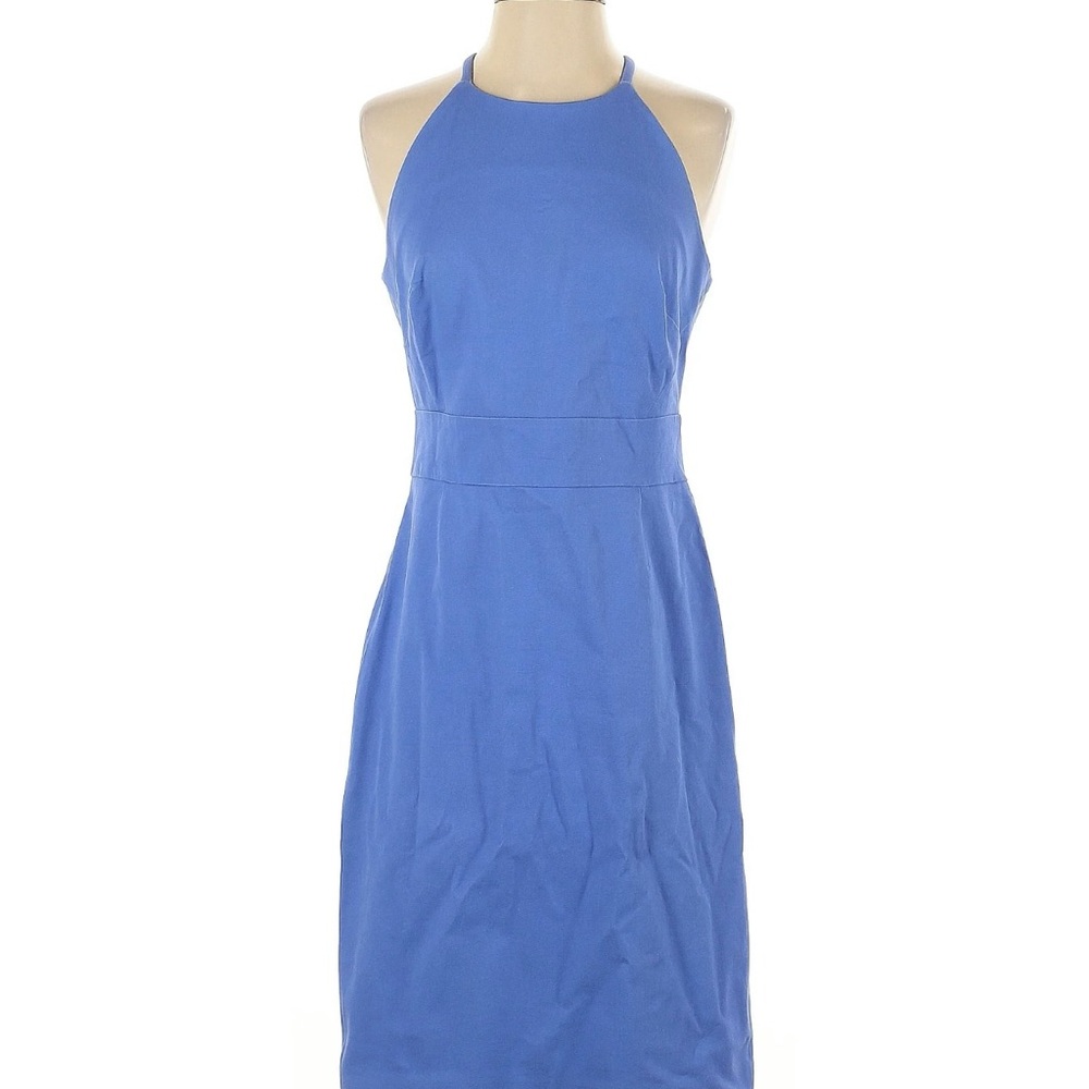 Elegant Blue Halter Dress